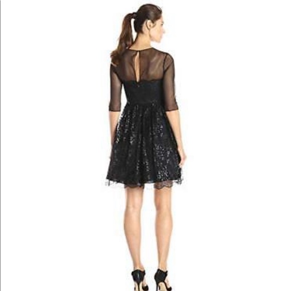 JS Boutique BLACK LACE DRESS WITH FLARE 10 - Picture 2 of 11